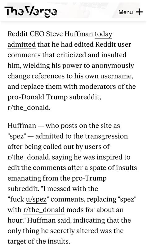 u/spez|Reddit’s CEO edited comments that criticized him .